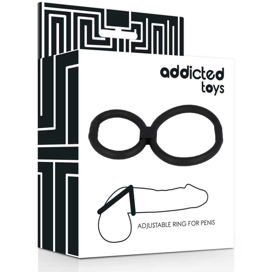Anillas ajustables para pene de la marca ADDICTED TOYS, hechas de material resistente, ideales para mejorar la erección.