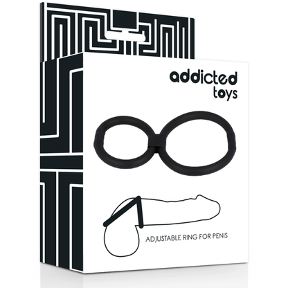 Anillas ajustables para pene de la marca ADDICTED TOYS, hechas de material resistente, ideales para mejorar la erección.