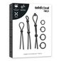 Kit de 7 anillas de silicona flexible de ADDICTED TOYS, ideal para entrenamiento y desarrollo de fuerza y resistencia.