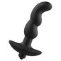 Masajeador anal con vibración negro de ADDICTED TOYS, diseño ergonómico y control de vibración para placer y estimulación.