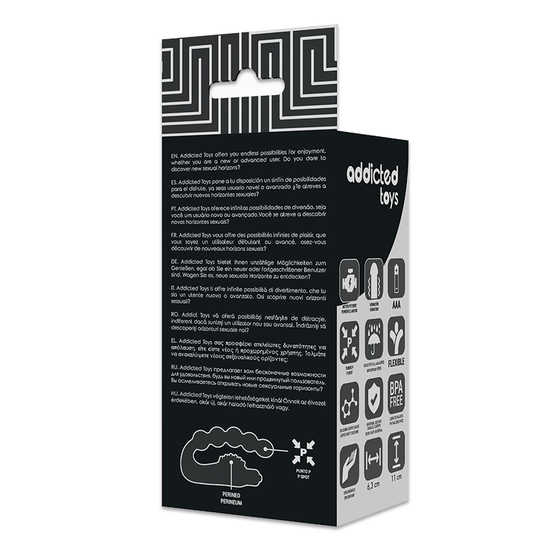 Masajeador anal prostático con vibración de la marca ADDICTED TOYS, diseñado para placer y estimulación anal.