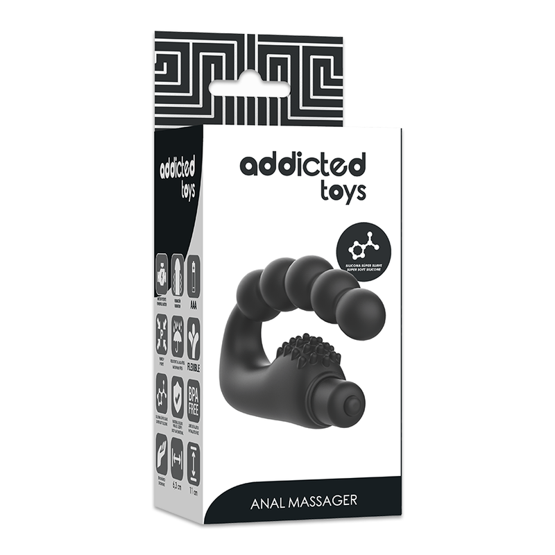 Masajeador anal prostático con vibración de la marca ADDICTED TOYS, diseñado para placer y estimulación anal.