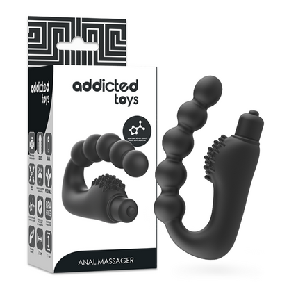 Masajeador anal prostático con vibración de la marca ADDICTED TOYS, diseño ergonómico y fácil de usar para placer anal.