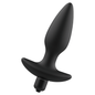 Masajeador plug anal con vibración de color negro de la marca ADDICTED TOYS, diseñado para placer anal y estimulación.