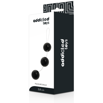 Pelotas de placer ADDICTED TOYS, bolas sensuales para juegos íntimos, en color negro con textura suave y diseño ergonómico.