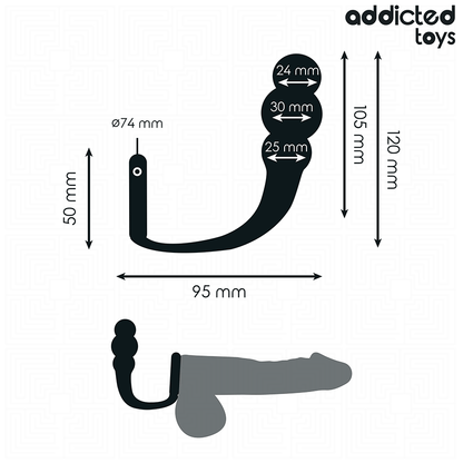 ADDICTED TOYS - PLUG ANAL AMB ANELL SILICONA MODEL 1