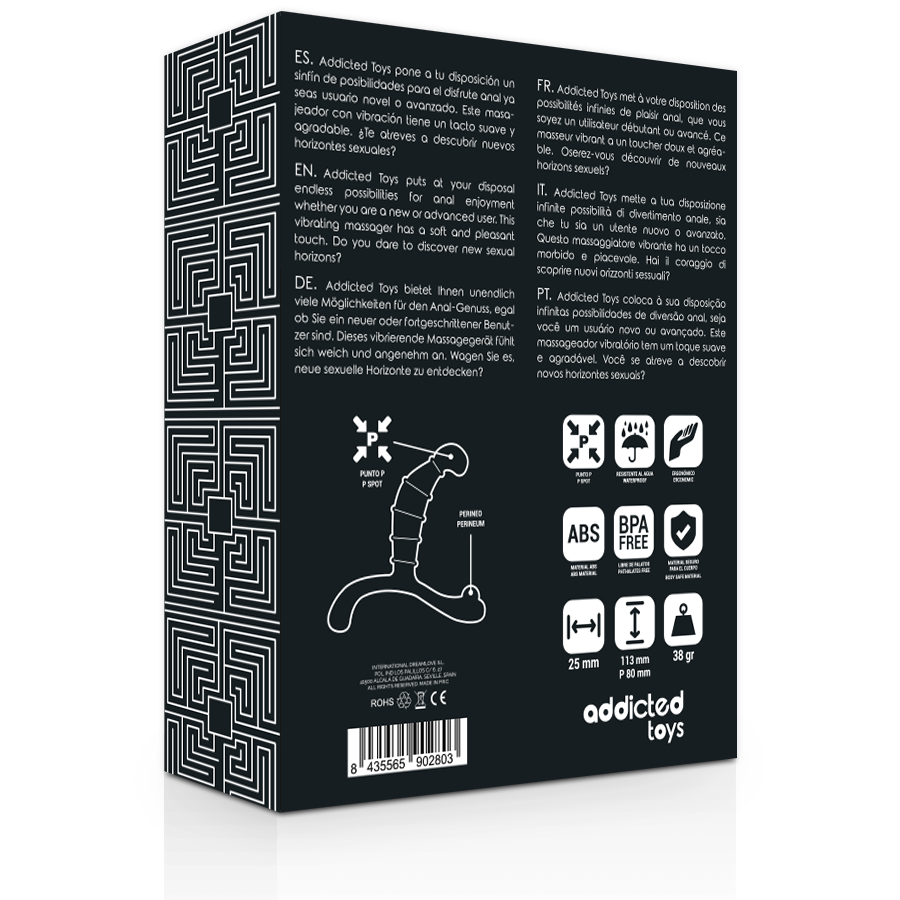 ADDICTED TOYS - PROSTATE ANAL PLEASURE NEGRE
