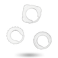 Conjunto de 3 anillos pene transparentes de la marca ADDICTED TOYS, accesorios para placer íntimo.