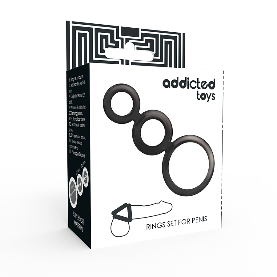 ADDICTED TOYS - SET ANELLS PENIS I TESTÍCLES - FUMAT