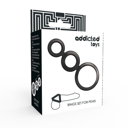 ADDICTED TOYS - SET ANELLS PENIS I TESTÍCLES - FUMAT
