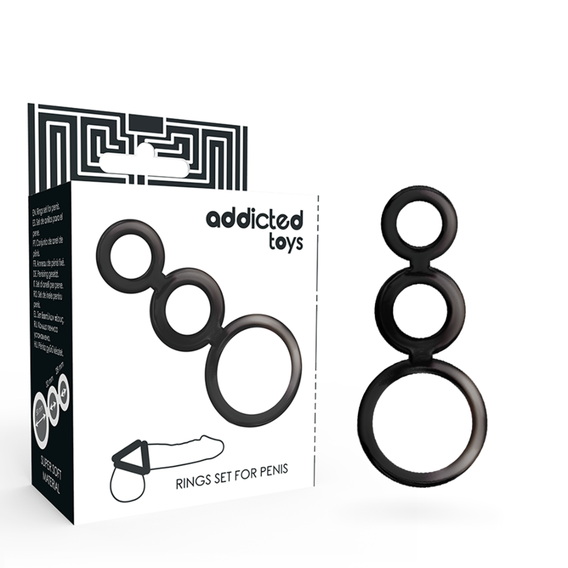 ADDICTED TOYS - SET ANELLS PENIS I TESTÍCLES - FUMAT
