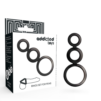 ADDICTED TOYS - SET ANELLS PENIS I TESTÍCLES - FUMAT