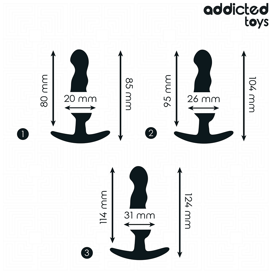 ADDICTED TOYS - SET DE 3 PLUG ANAL SILICONA MODEL 1