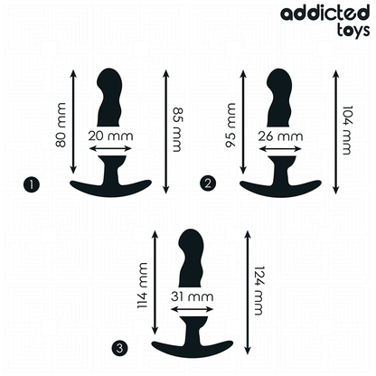 ADDICTED TOYS - SET DE 3 PLUG ANAL SILICONA MODEL 1