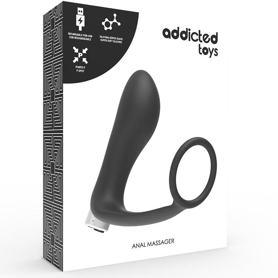ADDICTED TOYS - VIBRADOR PROSTÀTIC RECARREGABLE MODEL 1 - NEGRE