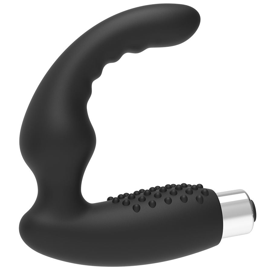 Vibrador prostático recargable ADDICTED TOYS Modelo 2 en color negro, con diseño ergonómico y superficie lisa para uso interno.