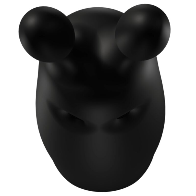 Vibrador de bolsillo ADRIEN LASTIC Lastic Pocket con diseño de conejo negro, compacto y discreto para uso personal.