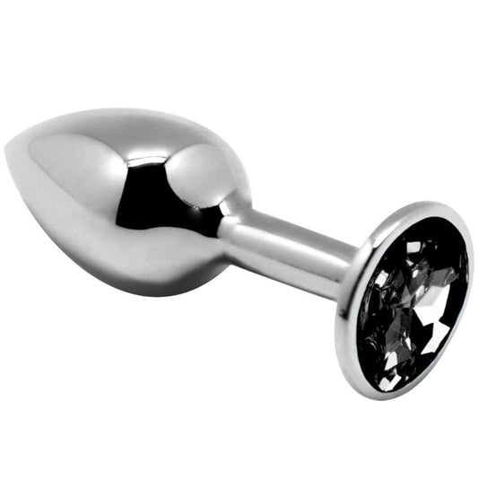 Mini plug anal de metal negro ALIVE, tamaño L, diseñado para placer anal con acabado resistente y elegante.