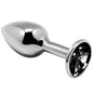 Mini plug anal de metal negro ALIVE, tamaño L, diseñado para placer anal con acabado resistente y elegante.
