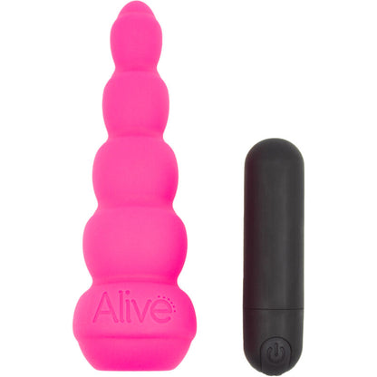 Estimulación anal con vibrador rosa ALIVE LANCE PRO, diseñado para placer y comodidad.
