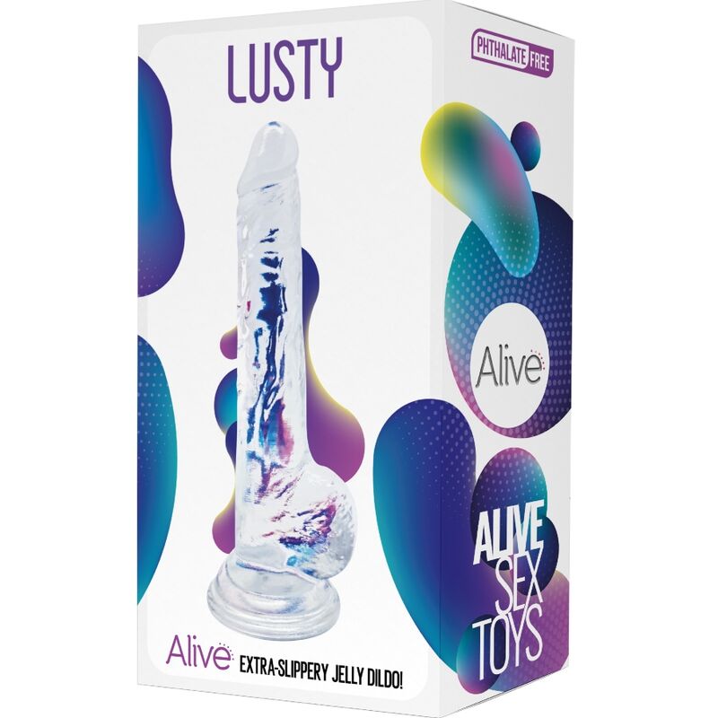 ALIVE - LUSTY PENIS REALÍSTIC TRANSPARENT 18 CM