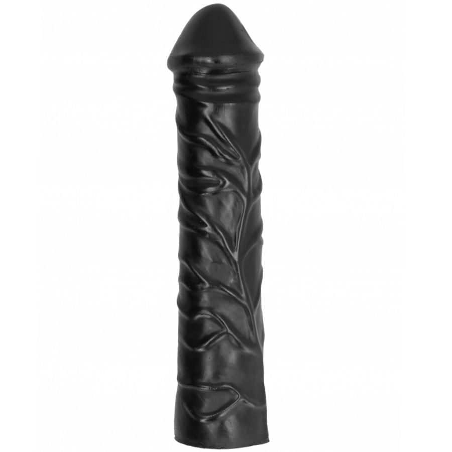 All Black giant soft dildo, 32 cm, showcasing a realistic design with a smooth finish for fisting pleasure.