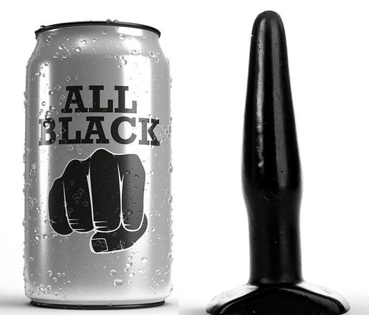 Plug negro de 11 cm de la marca ALL BLACK, con diseño simple y color uniforme, visible en la imagen.