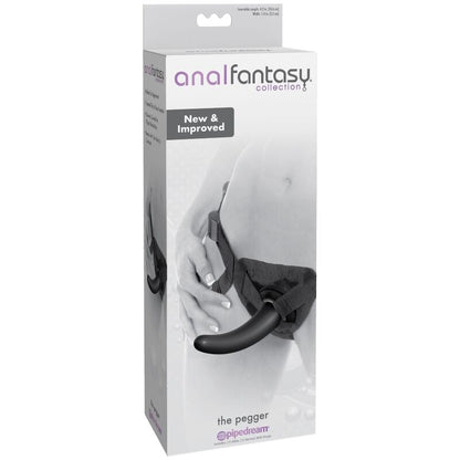 Black ANAL FANTASY ARNÉS THE PEGGER harness with adjustable straps and a sleek design for comfortable wear.