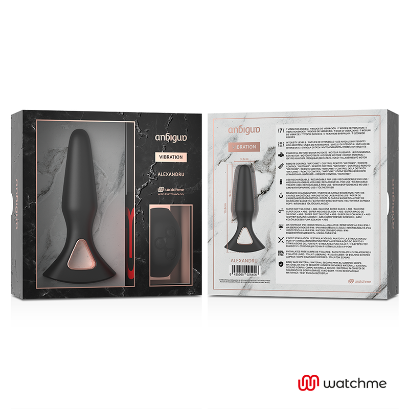 ANBIGUO - WATCHME CONTROL REMOT VIBRADOR PLUG ANAL ALEXANDRU