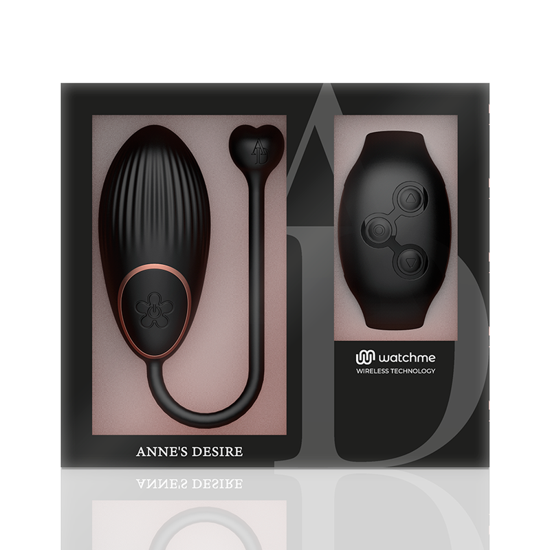Huevo control remoto ANNE'S DESIRE con tecnología WatchMe en color negro, control de funciones desde el dispositivo.