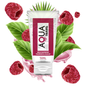 Lubricante base agua AQUA TRAVEL sabor frambuesa salvaje, envase de 50 ml con botella y etiqueta visible.