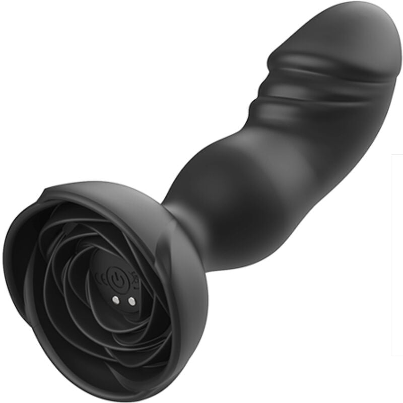 Vibrador rosa y plug anal control remoto negro de ARMONY - Extreme A Bloom, diseño suave y ergonómico para placer.