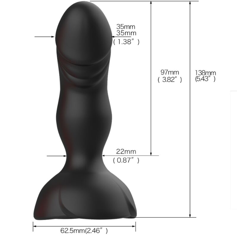 Vibrador rosa y plug anal negro ARMONY EXTREME A BLOOM con control remoto, diseño elegante y funcional para placer íntimo.
