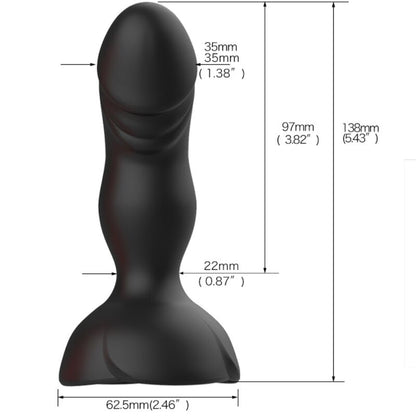 Vibrador rosa y plug anal negro ARMONY EXTREME A BLOOM con control remoto, diseño elegante y funcional para placer íntimo.