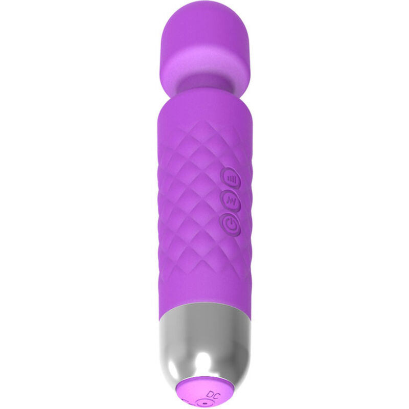 Mini masajeador y vibrador ARMONY en color violeta, compacto y portátil para masajes relajantes y placer personal.