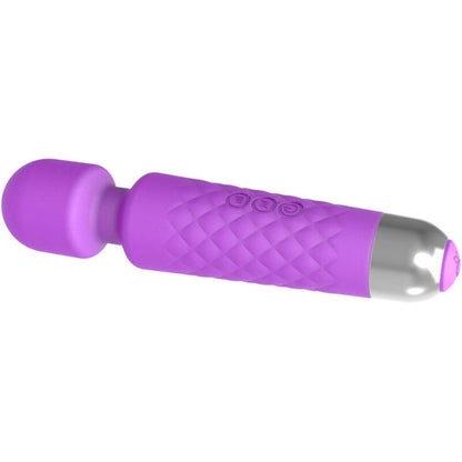 Mini masajeador y vibrador ARMONY en color violeta, compacto y portátil, con diseño ergonómico para masajes relajantes.