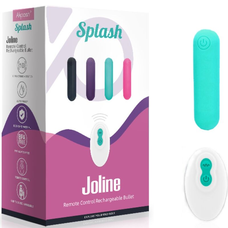 ARMONY - SPLASH JOLINE BALA VIBRADORA SILICONA CONTROL REMOT 10 VIBRACIONS 65 X 15 CM VERD