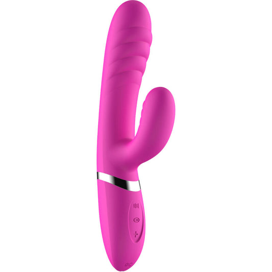 Vibrador y estimulador ARMONY ADELA en color fucsia, diseñado para placer y estimulación íntima, de la marca ARMONY VIBRATORS.