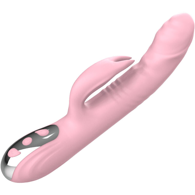 Vibrador rabbit ARMONY Fully Finger con efecto calor rosa, diseñado para placer y estimulación en la zona íntima.