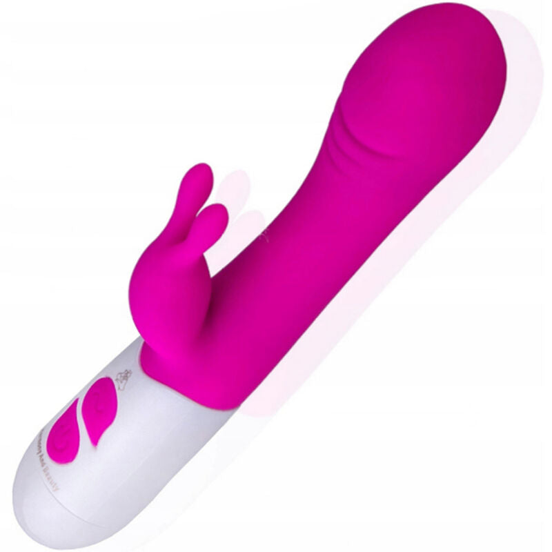 Purple ARMONY Happy Rabbit Vibrator with dual stimulation features and sleek design, showcasing its ergonomic shape.