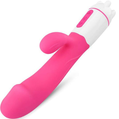 Vibrador estimulador recargable ARMONY Happy en color fucsia, diseñado para placer y estimulación personal.