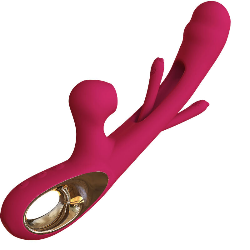 Vibrador dual ARMONY Impact Swing de color burdeos, con diseño ergonómico y funciones de estimulación en un producto de ARMONY VIBRATORS.