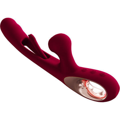 Vibrador y estimulador ARMONY Impact Swing, modelo dual en color burdeos, con diseño ergonómico y funciones variadas.