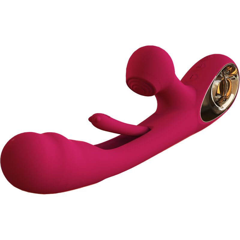 Vibrador y estimulador ARMONY Impact Swing en color burdeos, diseñado para placer dual y estimulación intensa.