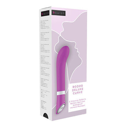 B SWISH B GOOD DELUXE CURVE in Lila, showcasing its ergonomic design and smooth, curved shape for enhanced pleasure.
