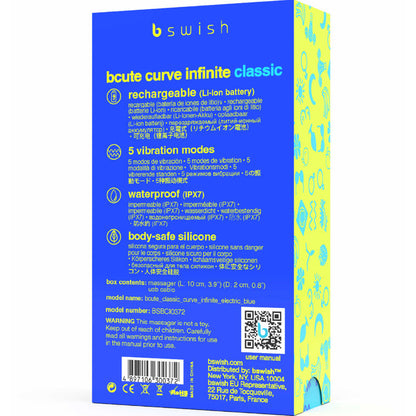 B SWISH - BCUTE CORB INFINIT CLASSIC VIBRADOR RECARREGABLE SILICONA BLAU
