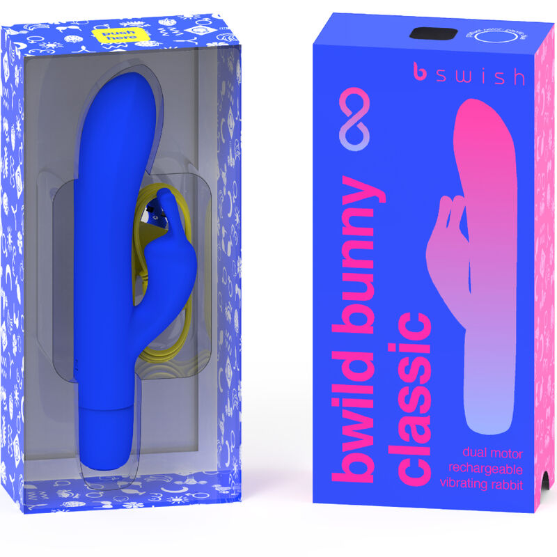 B SWISH - BWILD BUNNY INFINITE CLASSIC VIBRADOR RECARREGABLE SILICONA BLAU