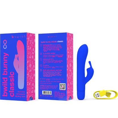 B SWISH - BWILD BUNNY INFINITE CLASSIC VIBRADOR RECARREGABLE SILICONA BLAU