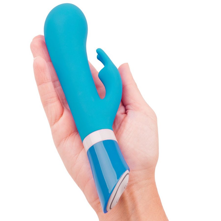 B SWISH BWILD Deluxe Bunny Rabbit Vibrator in jade color, featuring rabbit ears and a sleek design for targeted stimulation.
