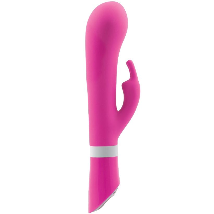 B SWISH Bwild Deluxe Bunny Rabbit Vibrator in Raspberry color with bunny ears and textured body for stimulation.